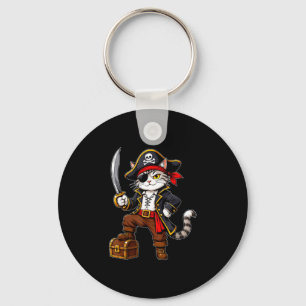 Llavero Gato pirata disfraz de Halloween lindo gráfico div