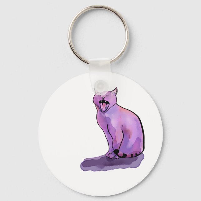 Llavero Gato púrpura (Anverso)