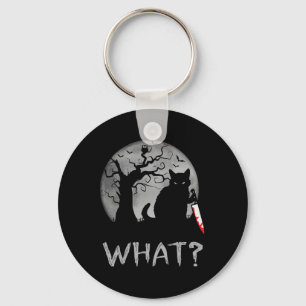 Llavero Gato Qué Gato Negro Asesino Con Ropa De Cuchillo H