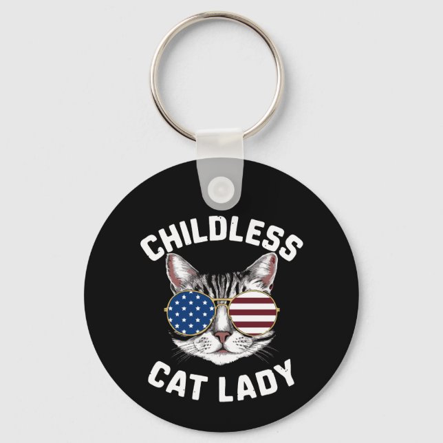 Llavero Gato sin hijos Lady Kamala Harris 2024 (Anverso)