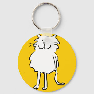 Llavero Gato sonriente feliz. Temática de gatos