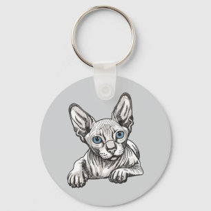 Llavero Gato Sphynx sin pelo
