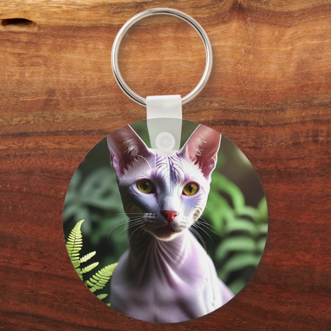 Llavero Gato Sphynx sin pelo Tuna (Anverso)