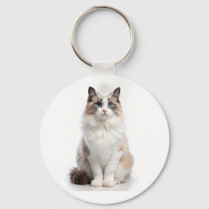 Llavero Gato Tabby Adorable con Ojos Brillantes