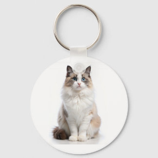 Llavero Gato Tabby Adorable con Ojos Brillantes