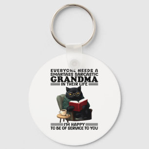 Llavero Gato Todos Necesitan Una Abuela Inteligente Y Sarc