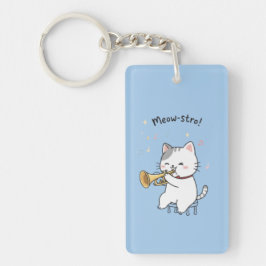 Llavero Gato Trompeta Divertido – Jazz Felino Adorable