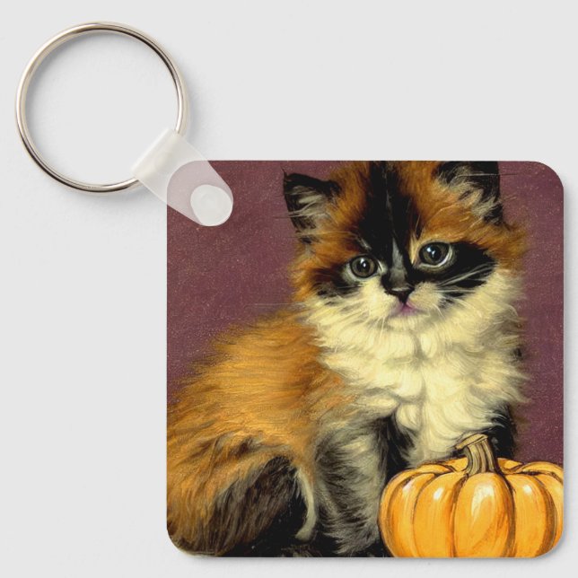 Llavero Gato vintage de Halloween Ragdoll (Anverso)