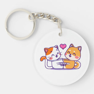 Llavero Gato y Shiba Inu