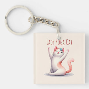 Llavero Gato Yoga Pose - Gato Lady Yoga