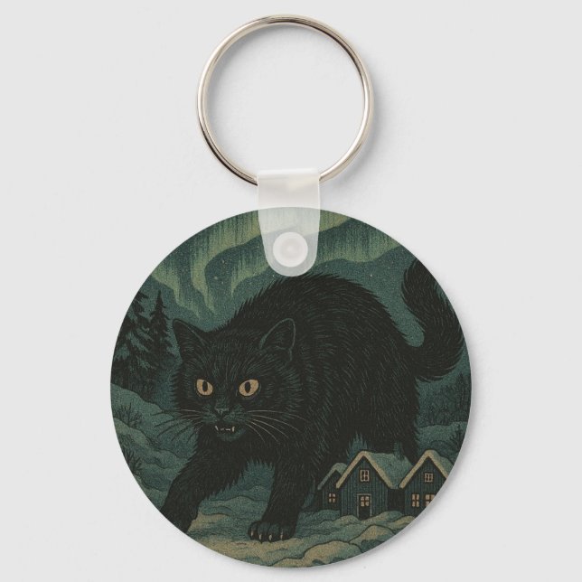 Llavero gato yule de Navidad islandés (Anverso)