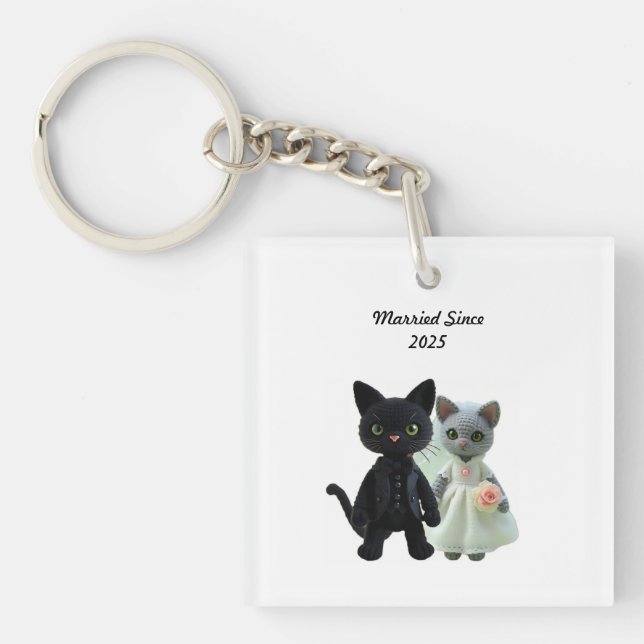 Llavero Gatos casados 2025 (Frente)