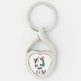 Llavero Gatos con encanto para audífonos