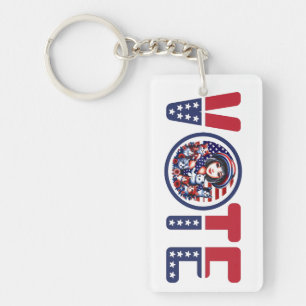 Llavero Gatos damas para el voto de Kamala