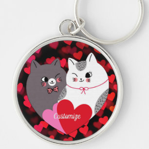 Llavero Gatos de amor personalizados