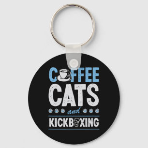 Llavero Gatos De Café Y Kickboxing Lindo Divertido Kickbox