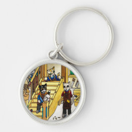 Llavero Gatos de carpintería