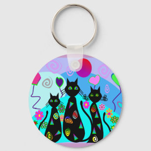 Llavero "Gatos de la fantasía del verano "
