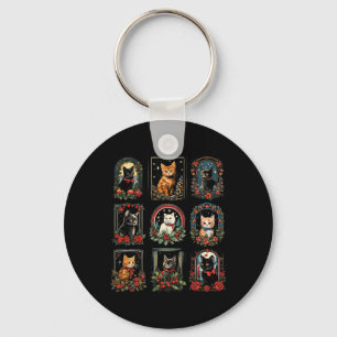 Llavero Gatos De Navidad Gatitos Vintage Para Mujeres Y Ho