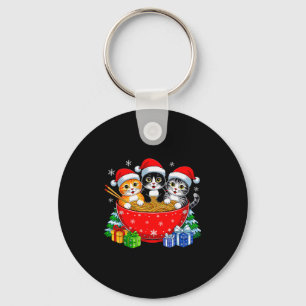 Llavero Gatos de Navidad Ramen Gatito Anime Navidad Para H