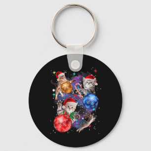 Llavero Gatos De Navidades Cutos En Ornamentos Espaciales 