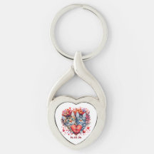 Gatos de San Valentín con corazón