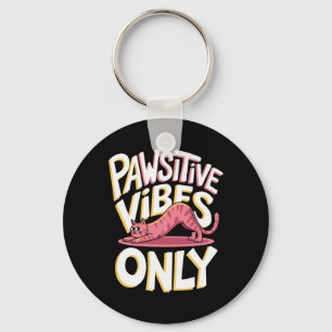 Llavero Gatos de Yoga con Vibraciones Positivas Solamente
