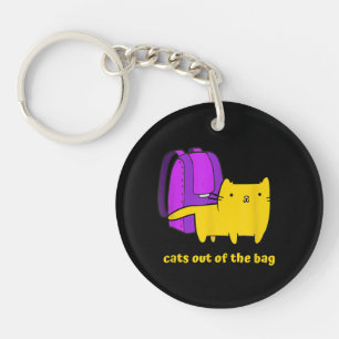 Llavero Gatos Divertidos Fuera de la Bolsa