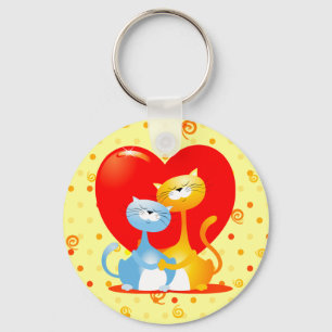 Llavero Gatos enamorados, keychain