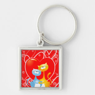 Llavero Gatos enamorados, keychain