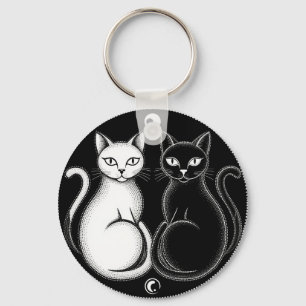 Llavero Gatos formando una composición inspirada en el Yin