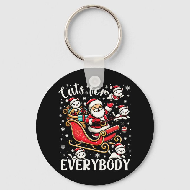 Llavero Gatos Graciosos Para Todos Los Navidades Famosos Y (Anverso)