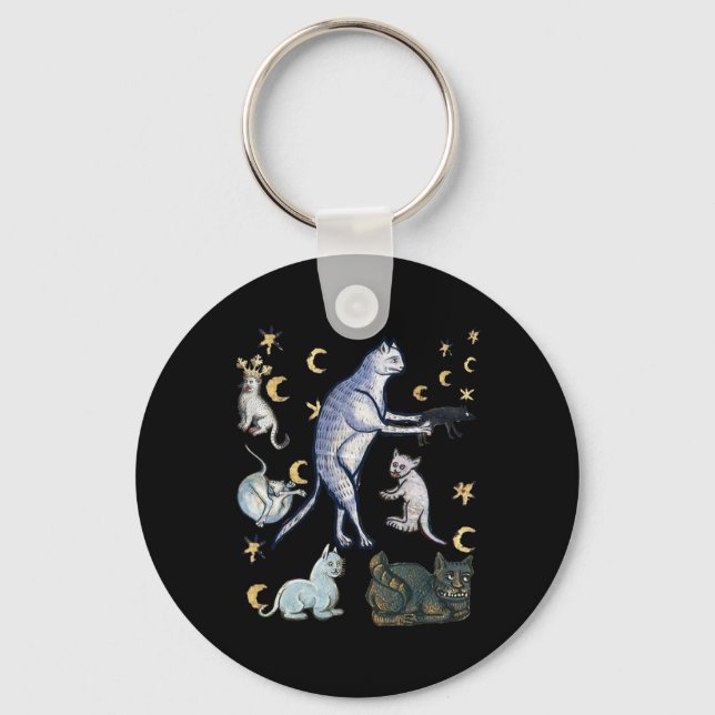 Llavero Gatos medievales feos (Anverso)