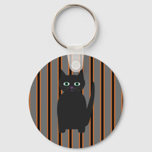 Llavero Gatos Negros Divertidos y Elegantes de Halloween