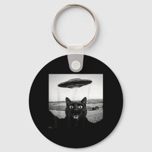 Llavero Gatos Negros Selfie Ovni Alien Regalos Divertidos 