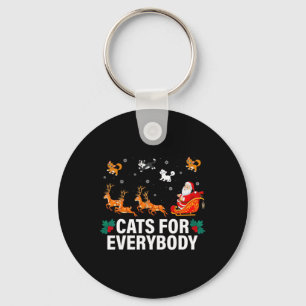 Llavero Gatos Para Todos Navidades Gato Diversión Noche Mu