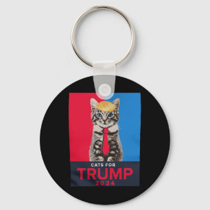 Llavero Gatos Para Trump 2024 Divertido Tee Para Vance Tru