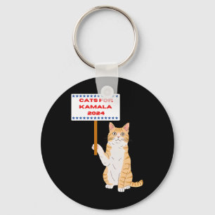 Llavero Gatos Por Kamala Harris Votar Al Presidente 2024 E