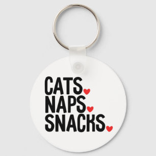 Llavero Gatos Siestas Snacks - Amantes de los gatos     