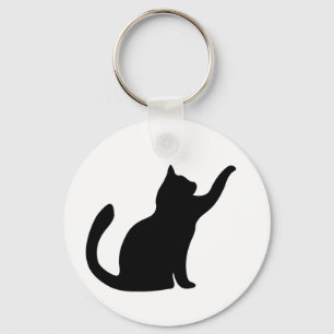 Llavero Gatos Silueta 
