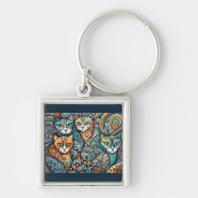 Llavero gatos tranquilizantes 2 keychain (Frente)
