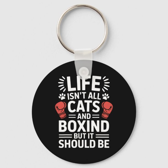 Llavero Gatos Y Boxeo Gracioso (Anverso)