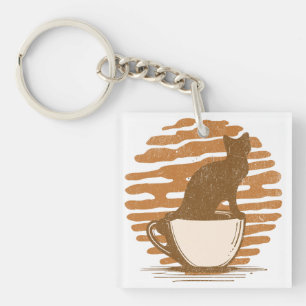 Llavero Gatos y Café