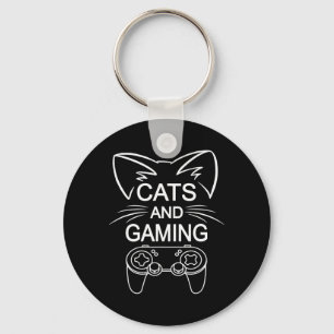 Llavero Gatos Y Juegos Graciosos Gante Amante Gaming Gigan