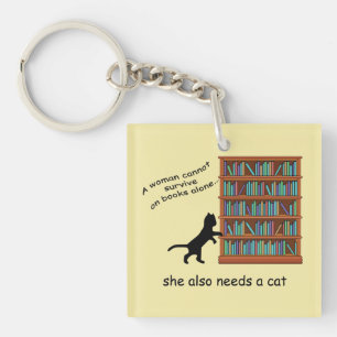 Llavero Gatos y libros