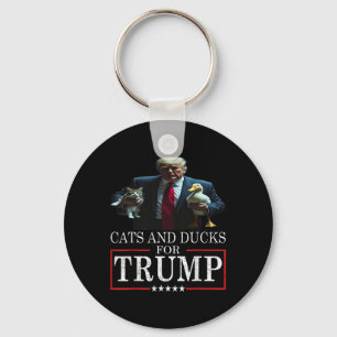 Llavero Gatos y patos para Trump 2024 Gatitos y patos para