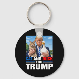 Llavero Gatos y patos para Trump 2024 Gatos patos para pre
