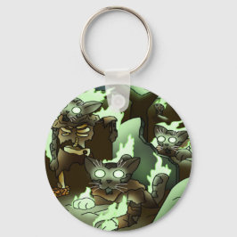Llavero Gatos Zombie de Halloween
