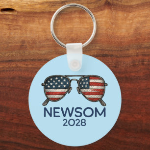 Llavero Gavin Newsom 2028 Para Gafas De Sol Presidenciales