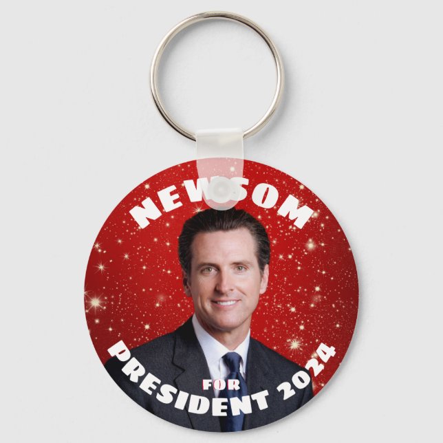 Llavero Gavin Newsom para Presidente Keychain (Anverso)
